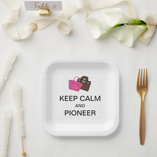 KEEP CALM AND PIONEER PAPER PLATES (Wedding)