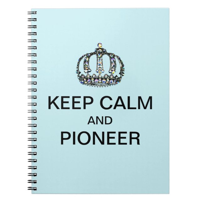 KEEP CALM AND PIONEER PAPER PLATES NOTEBOOK (Front)