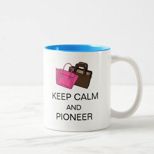 KEEP CALM AND PIONEER Two_Tone COFFEE MUG