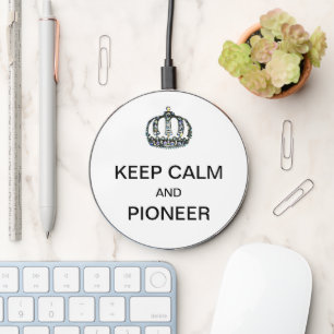 KEEP CALM AND PIONEER  WIRELESS CHARGER 
