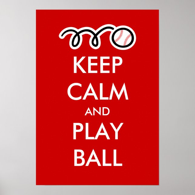 Keep calm and play ball | Baseball Poster (Front)