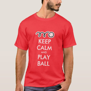 Keep calm and play ball Cool Baseball t shirt