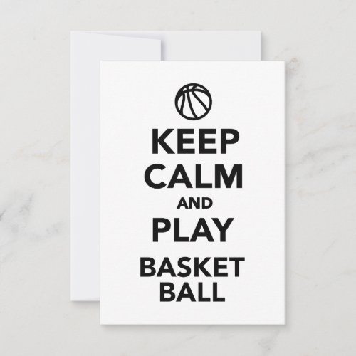 Keep calm and play Basketball Custom Announcements