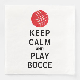 Keep Calm and Play Bocce Paper Dinner Napkins