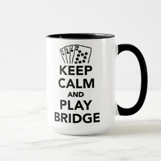Keep calm and play bridge mug