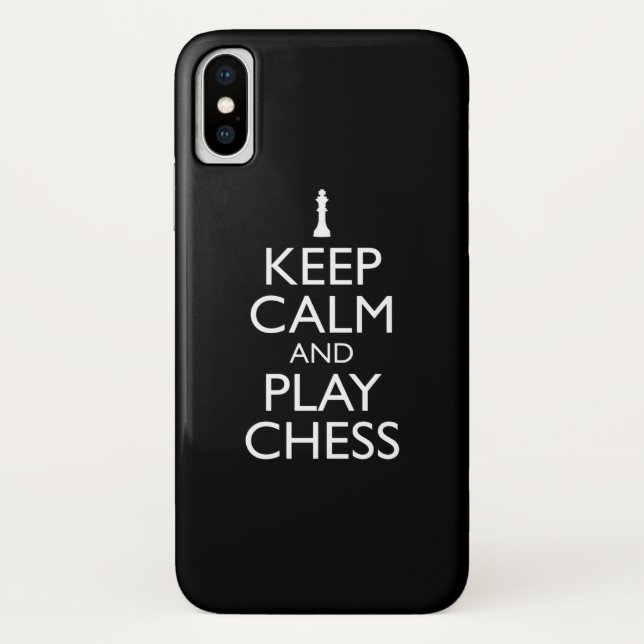 Keep Calm And Play Chess Case-Mate iPhone Case (Back)