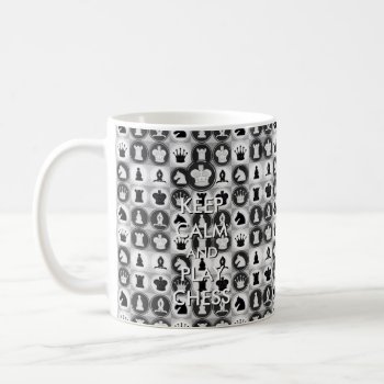 Keep Calm And Play Chess Pattern Coffee Mug by Chess_store at Zazzle