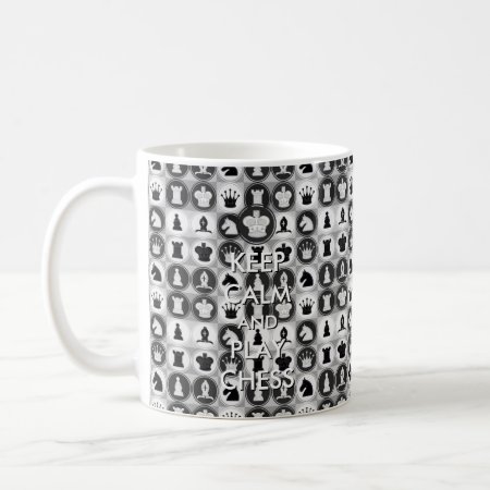 Keep Calm And Play Chess Pattern Coffee Mug