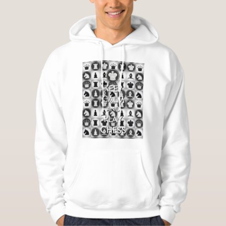 Keep Calm And Play Chess Pattern Hoodie