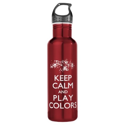 Keep Calm and Play Colors Water Bottle