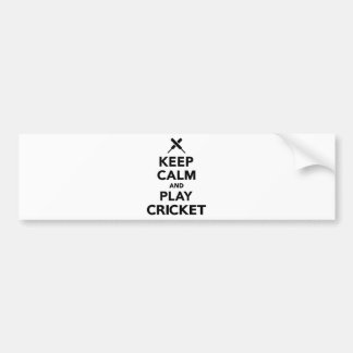 Keep calm and play Cricket Bumper Sticker