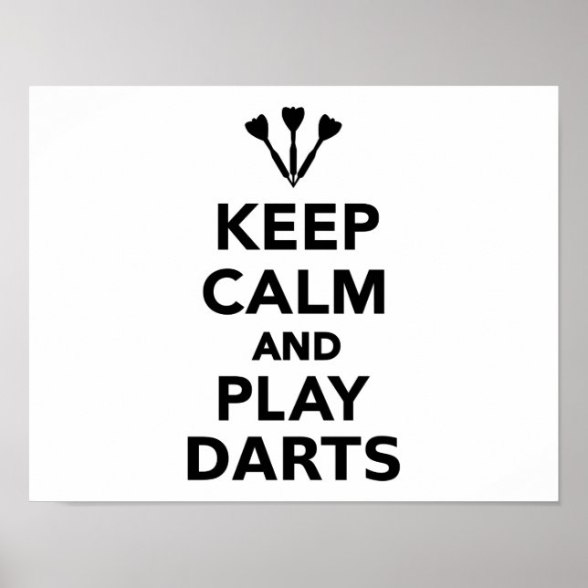 Keep calm and play Darts Poster (Front)