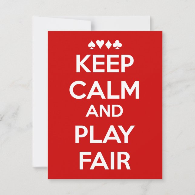 Keep Calm And Play Fair (Front)