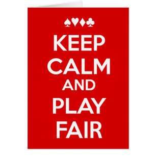 Keep Calm And Play Fair Cards