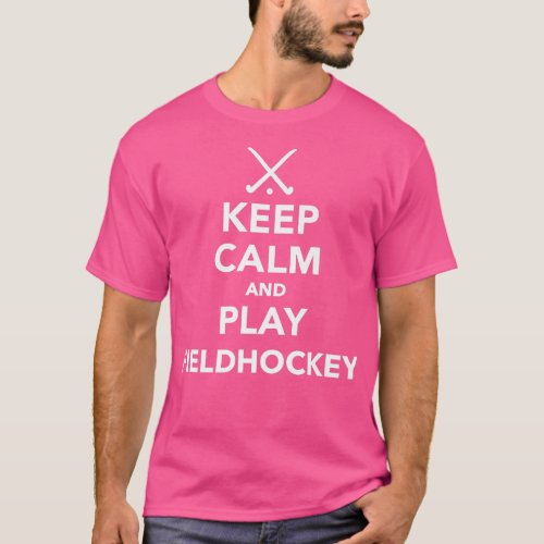Keep calm and play field hockey Premium  T_Shirt