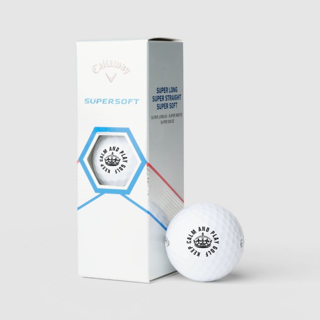 Keep calm and play golf 3 pack Callaway golf balls (Packaging)