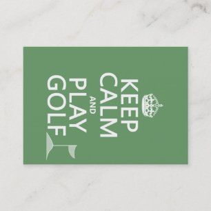 Keep Calm and Play Golf - all colors Business Card