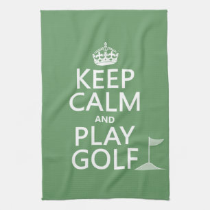 Keep Calm and Play Golf - all colors Kitchen Towel
