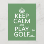 Keep Calm and Play Golf - all colors Postcard
