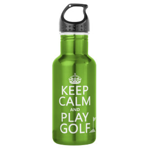 Keep Calm and Play Golf - all colors Stainless Steel Water Bottle