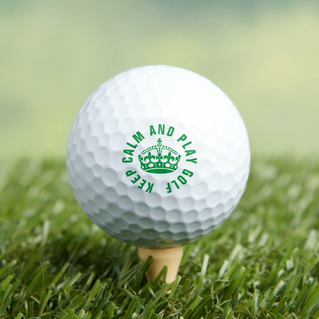 Keep calm and play golf fun golfing balls gift set (Insitu Tee)