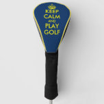 Keep calm and play golf funny men&#39;s gift golf head cover