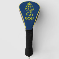 Keep calm and play golf funny men's gift golf head cover