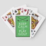 Keep Calm and Play Golf Poker Cards