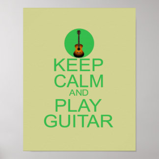 Keep Calm and Play Guitar (Acoustic) Poster