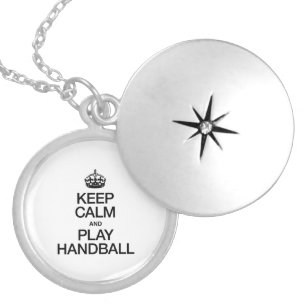 KEEP CALM AND PLAY HANDBALL LOCKET NECKLACE