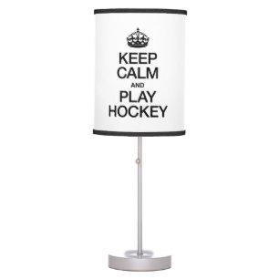 KEEP CALM AND PLAY HOCKEY TABLE LAMP
