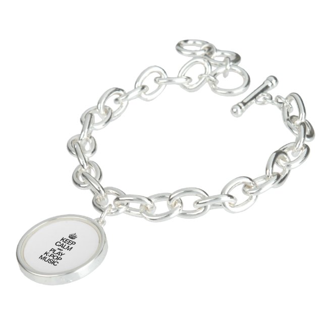 KEEP CALM AND PLAY K-POP MUSIC CHARM BRACELET (Side)