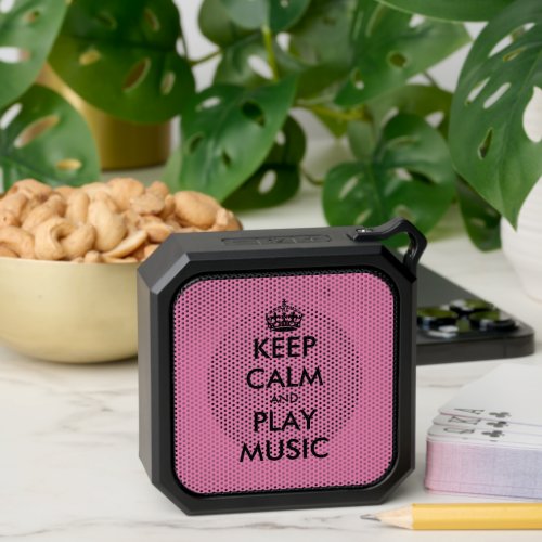 Keep calm and play music custom bluetooth speaker