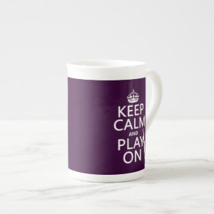 Keep Calm and Play On (clarinet) (any color) Bone China Mug