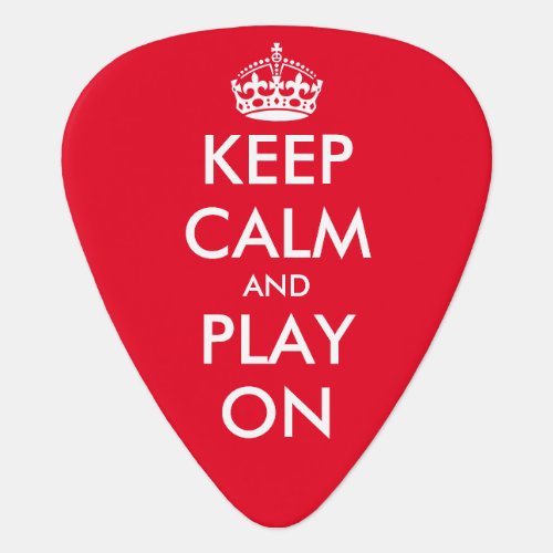 Keep calm and play on cool music guitar pick