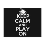 Keep Calm and Play On (Drums) Postcard Keep Calm and Play On (Drums) Postcard