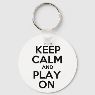 Keep Calm and Play On - Field Hockey Keychain