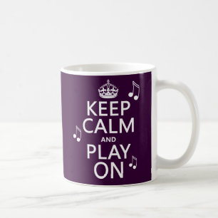 Keep Calm and Play on - music notes - all colours Coffee Mug