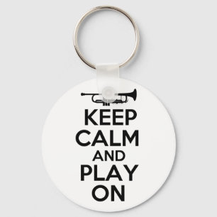 Keep Calm and Play On (Trumpet) Keychain