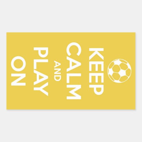 Keep Calm and Play On Yellow Stickers