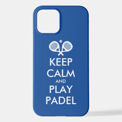 Keep calm and play padel custom color iPhone 12 case