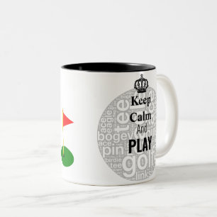 Keep Calm And Play Personalized Golf  Mug