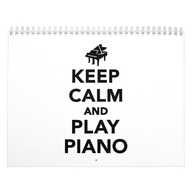 Keep calm and play piano calendar (Cover)