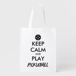 Keep calm and play pickleball big shopping bag