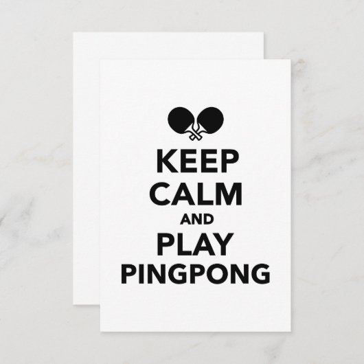 Keep calm and play Ping Pong (Front/Back)