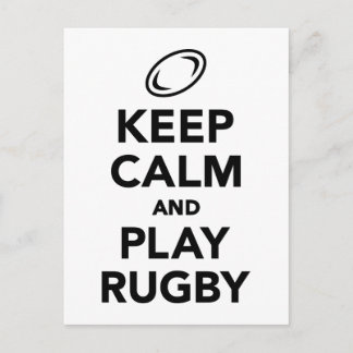 Keep calm and play Rugby Postcard