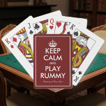 Keep calm and play rummy custom playing card deck