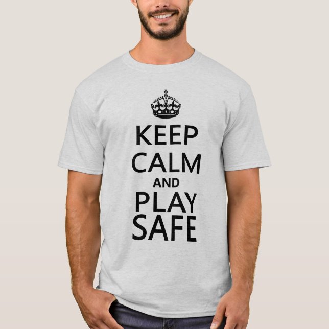 Keep Calm and Play Safe Snooker T-shirt (Front)