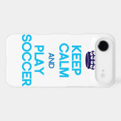 Keep Calm And Play Soccer (Blue) Case-Mate iPhone Case (Back (Horizontal))