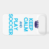 Keep Calm And Play Soccer (Blue) Case-Mate iPhone Case (Back (Horizontal))